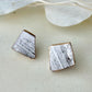 Imari Ware Kintsugi Titanium Earrings Gold Carnelian