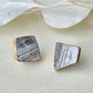 Imari Ware Kintsugi Titanium Earrings Gold Carnelian