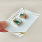 Imari Ware Kintsugi Titanium Earrings Gold Carnelian