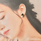 Imari Ware Kintsugi Titanium Earrings Gold Carnelian