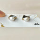 Imari Ware Kintsugi Titanium Earrings Gold Carnelian