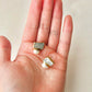 Imari Ware Kintsugi Titanium Earrings Gold Carnelian