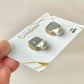 Imari Ware Kintsugi Titanium Earrings Gold Carnelian
