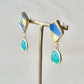 Imari Ware Kintsugi Titanium Earrings Gold Carnelian