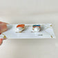 Imari Ware Kintsugi Titanium Earrings Gold Carnelian
