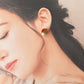 Imari Ware Kintsugi Titanium Earrings Gold Carnelian