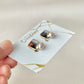 Imari Ware Kintsugi Titanium Earrings Gold Carnelian