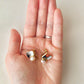 Imari Ware Kintsugi Titanium Earrings Gold Carnelian
