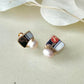 Imari Ware Kintsugi Titanium Earrings Gold Carnelian