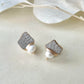 Imari Ware Kintsugi Titanium Earrings Gold Carnelian