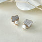 Imari Ware Kintsugi Titanium Earrings Gold Carnelian