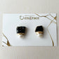 Imari Ware Kintsugi Titanium Earrings Gold Carnelian