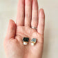 Imari Ware Kintsugi Titanium Earrings Gold Carnelian