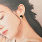 Imari Ware Kintsugi Titanium Earrings Gold Carnelian