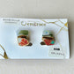 Imari Ware Kintsugi Titanium Earrings Gold Carnelian