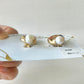 Imari Ware Kintsugi Titanium Earrings Gold Carnelian