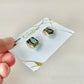 Imari Ware Kintsugi Titanium Earrings Gold Carnelian