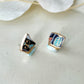 Imari Ware Kintsugi Titanium Earrings Gold Carnelian