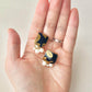 Imari Ware Kintsugi Titanium Earrings Gold Carnelian