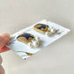 Imari Ware Kintsugi Titanium Earrings Gold Carnelian