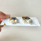 Imari Ware Kintsugi Titanium Earrings Gold Carnelian