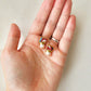 Imari Ware Kintsugi Titanium Earrings Gold Carnelian