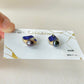Imari Ware Kintsugi Titanium Earrings Gold Carnelian