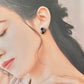 Imari Ware Kintsugi Titanium Earrings Gold Carnelian