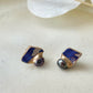 Imari Ware Kintsugi Titanium Earrings Gold Carnelian