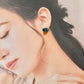 Imari Ware Kintsugi Titanium Earrings Gold Carnelian
