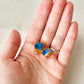 Imari Ware Kintsugi Titanium Earrings Gold Carnelian