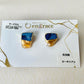 Imari Ware Kintsugi Titanium Earrings Gold Carnelian