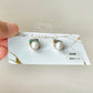 Imari Ware Kintsugi Titanium Earrings Gold Carnelian