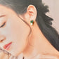 Imari Ware Kintsugi Titanium Earrings Gold Carnelian