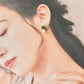 Imari Ware Kintsugi Titanium Earrings Gold Carnelian
