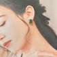 Imari Ware Kintsugi Titanium Earrings Gold Carnelian