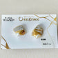 Imari Ware Kintsugi Titanium Earrings Gold Carnelian