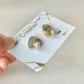 Imari Ware Kintsugi Titanium Earrings Gold Carnelian