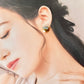 Imari Ware Kintsugi Titanium Earrings Gold Carnelian