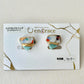 Imari Ware Kintsugi Titanium Earrings Gold Carnelian