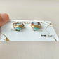Imari Ware Kintsugi Titanium Earrings Gold Carnelian