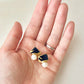 Imari Ware Kintsugi Titanium Earrings Gold Carnelian