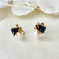 Imari Ware Kintsugi Titanium Earrings Gold Carnelian