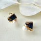 Imari Ware Kintsugi Titanium Earrings Gold Carnelian