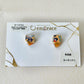 Imari Ware Kintsugi Titanium Earrings Gold Carnelian