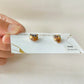 Imari Ware Kintsugi Titanium Earrings Gold Carnelian
