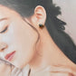 Imari Ware Kintsugi Titanium Earrings Gold Carnelian