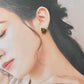 Imari Ware Kintsugi Titanium Earrings Gold Carnelian