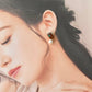 Imari Ware Kintsugi Titanium Earrings Gold Carnelian