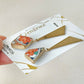 Imari Ware Kintsugi Titanium Earrings Gold Carnelian
